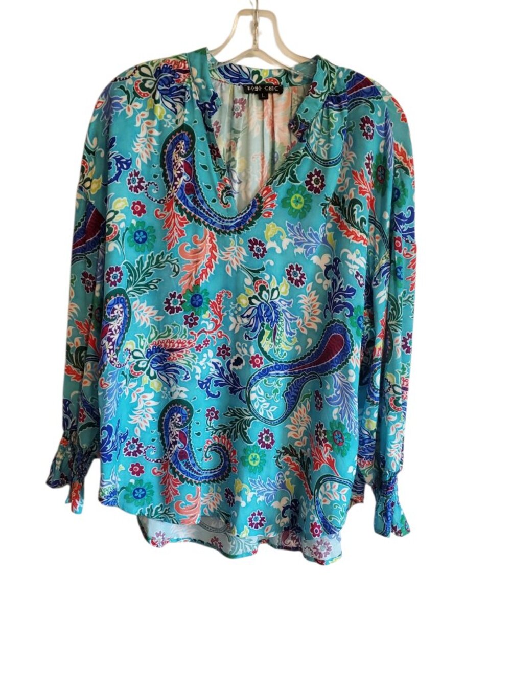 Beautiful Boho Chic Floral Paisley Blouse Large‎